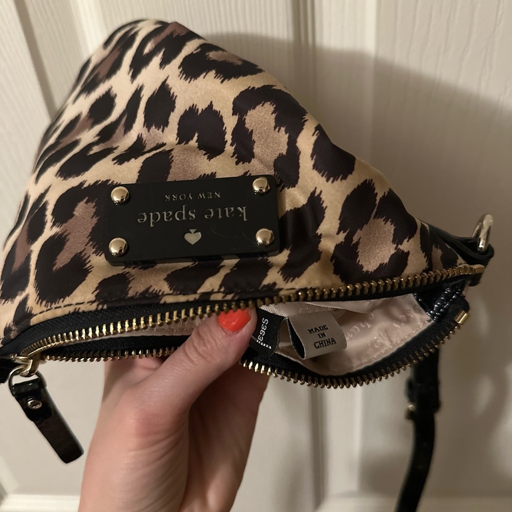 Kate Spade Leopard Vinyl Small Crossbody Bag - Picture 6 of 7